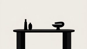 Современный интерьер гостиной с консолью Cattelan Italia в минималистичном стиле от Давита Мебель